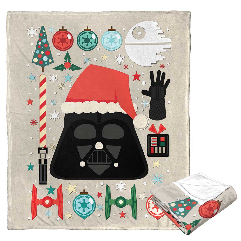 Disney Star Wars Vader Xmas Silk Touch Throw Blanket 50x60 Inches