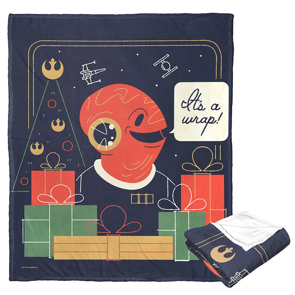 Disney Star Wars It's A Wrap Silk Touch Throw Blanket 50x60 Inches