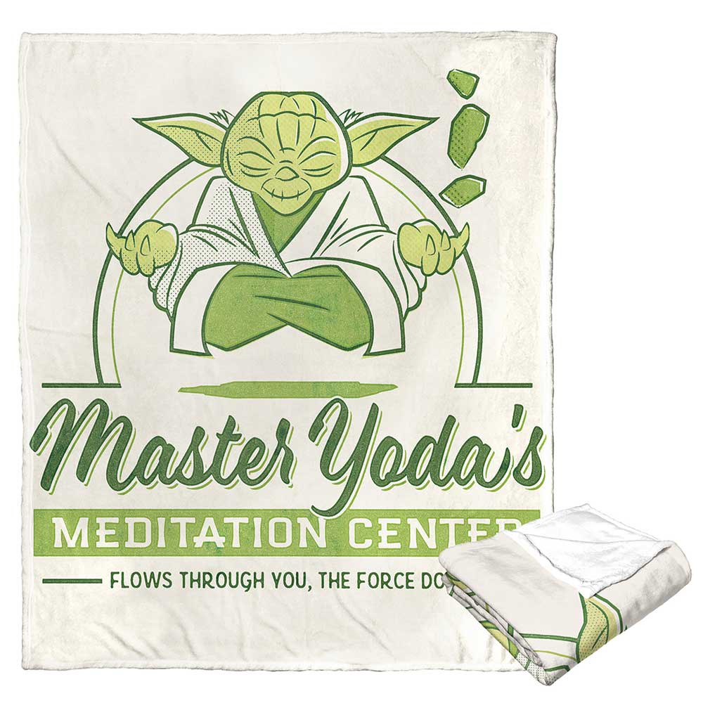 Disney Star Wars Master Yoda Meditation Center Silk Touch Throw Blanket 50x60 Inches