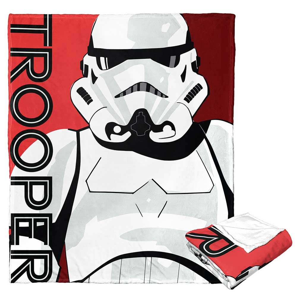 Disney Star Wars Pop Art Trooper Silk Touch Throw Blanket 50x60 Inches