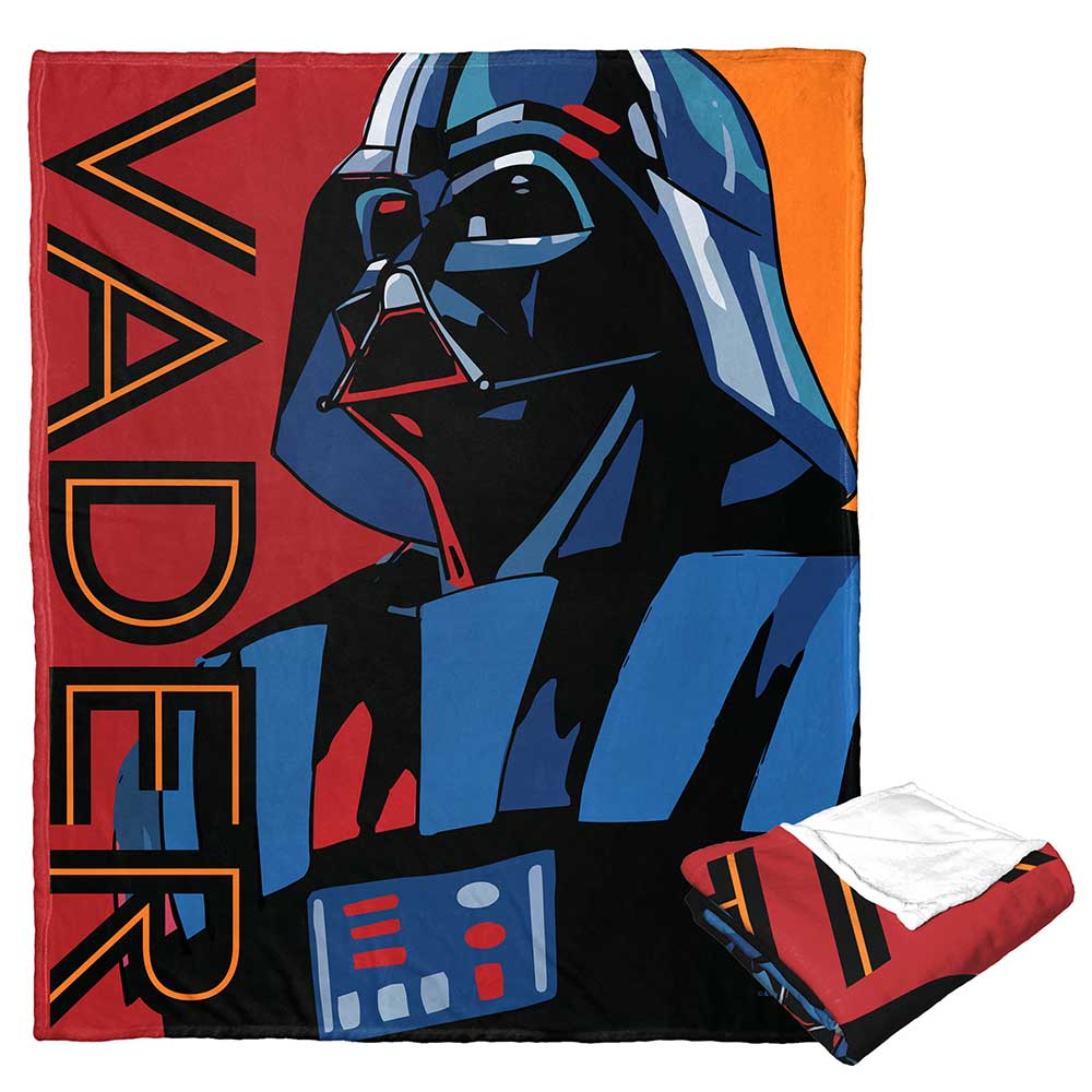 Disney Star Wars Pop Art Vader Silk Touch Throw Blanket 50x60 Inches