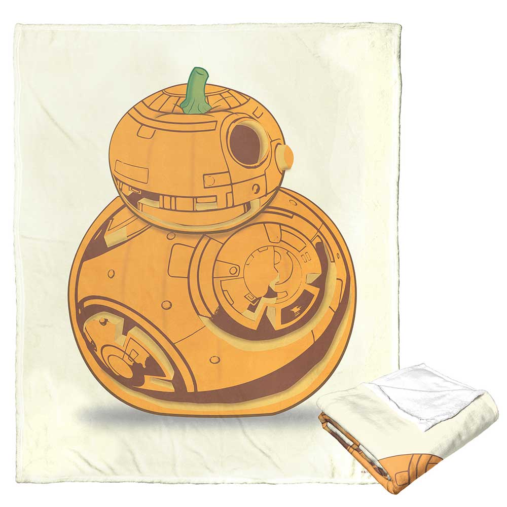 Disney Star Wars Pumpkinfied Bb 8 Silk Touch Throw Blanket 50x60 Inches