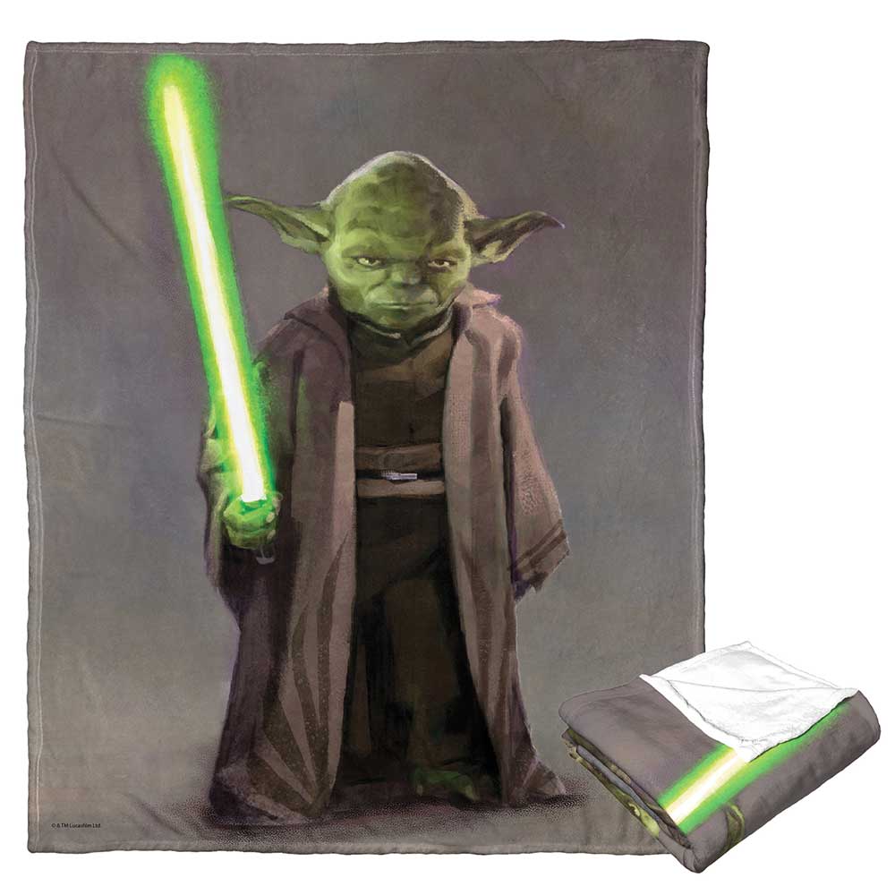 Disney Star Wars High Republic Warrior Yoda Silk Touch Throw Blanket 50x60 Inches