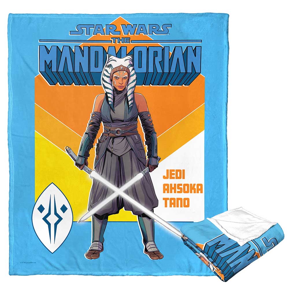 Disney Star Wars The Mandalorian Jedi Ahsoka Silk Touch Throw Blanket 50x60 Inches