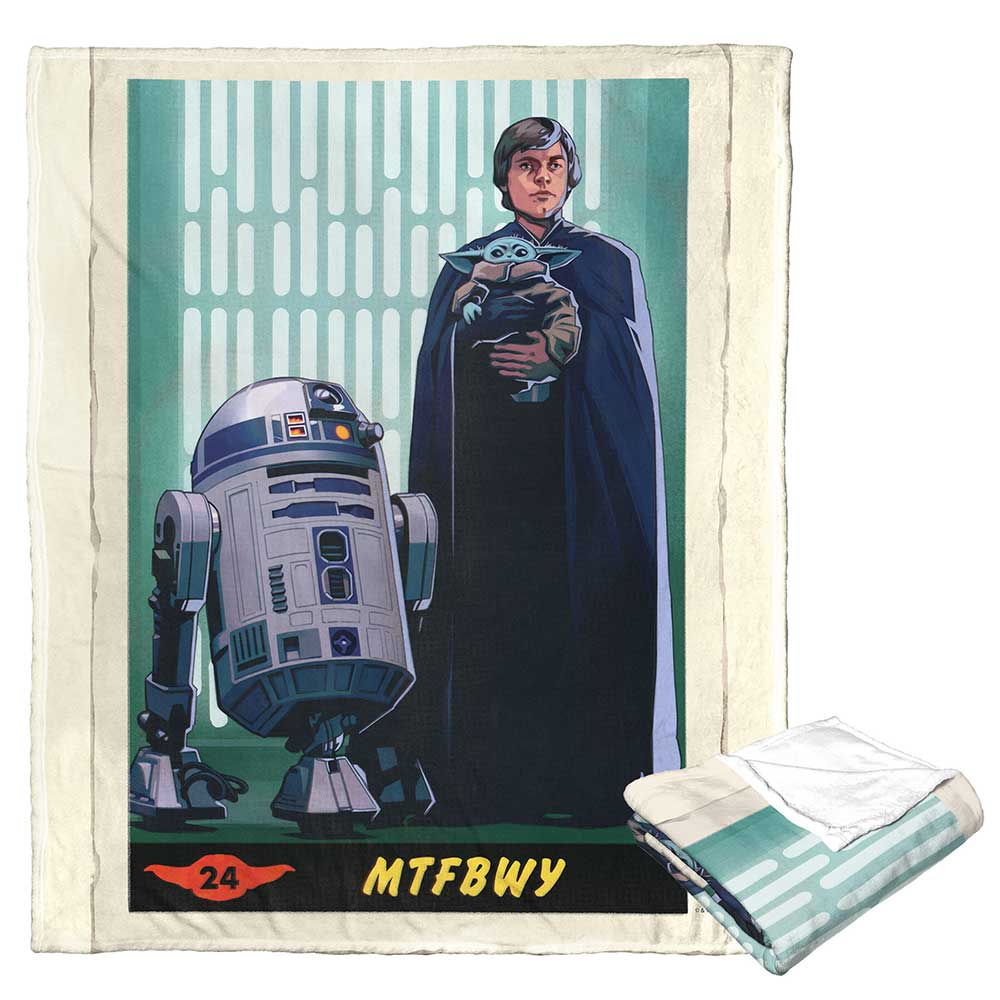 Disney Star Wars The Mandalorian Luke And The Child Silk Touch Throw Blanket 50x60 Inches