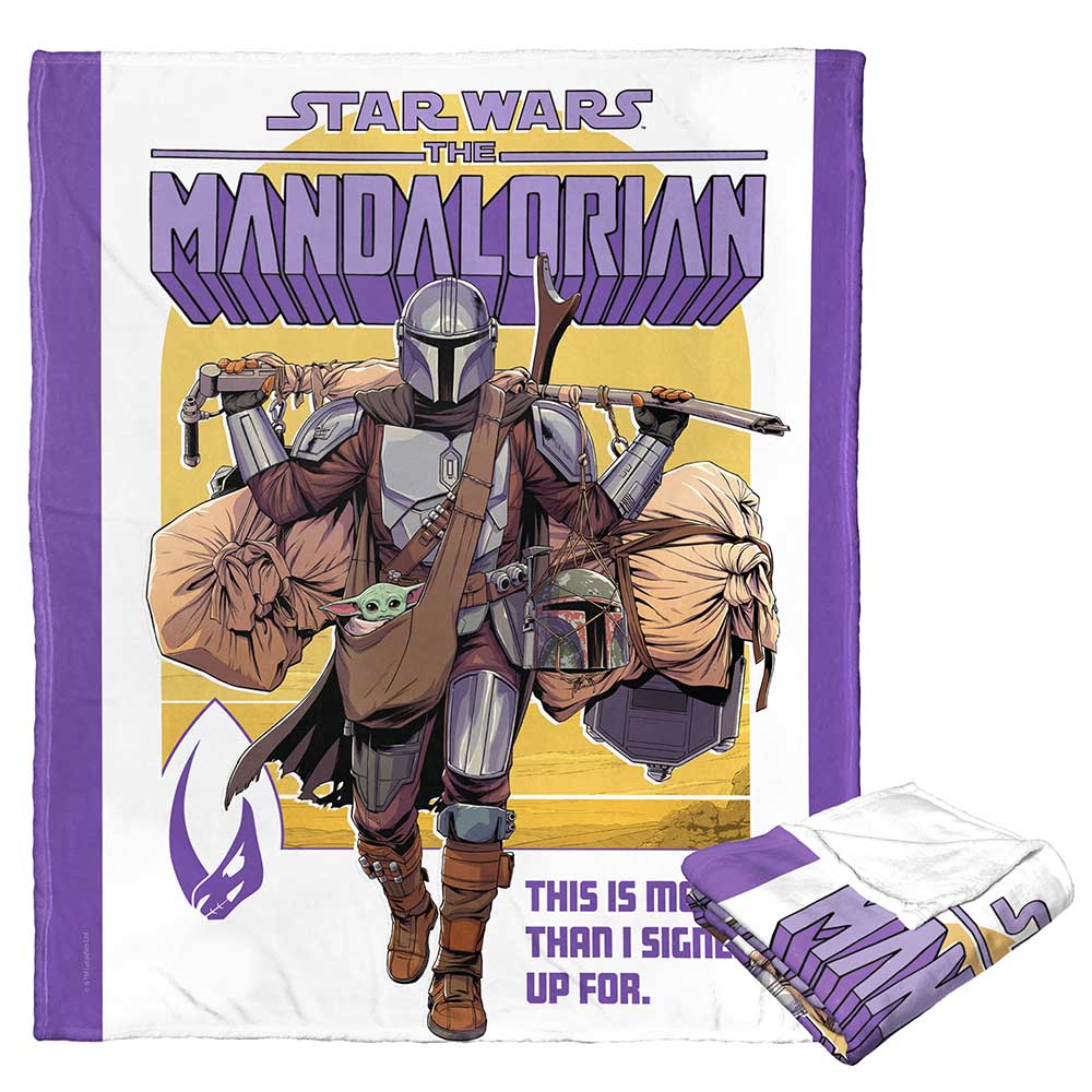 Disney Star Wars The Mandalorian More Than I Signed Up For Silk Touch Throw Blanket 50x60 Inches