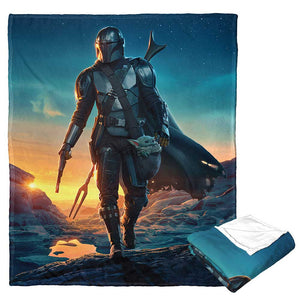 Disney Star Wars The Mandalorian Nightfall Silk Touch Throw Blanket 50x60 Inches