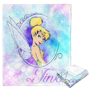 Disney Tinkerbell Cosmic Tink Silk Touch Throw Blanket 50x60 Inches