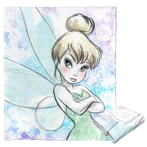 Disney Tinkerbell Posie Poppin Pixie Silk Touch Throw Blanket 50x60 Inches