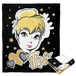 Disney Tinkerbell Sparkle Power Silk Touch Throw Blanket 50x60 Inches