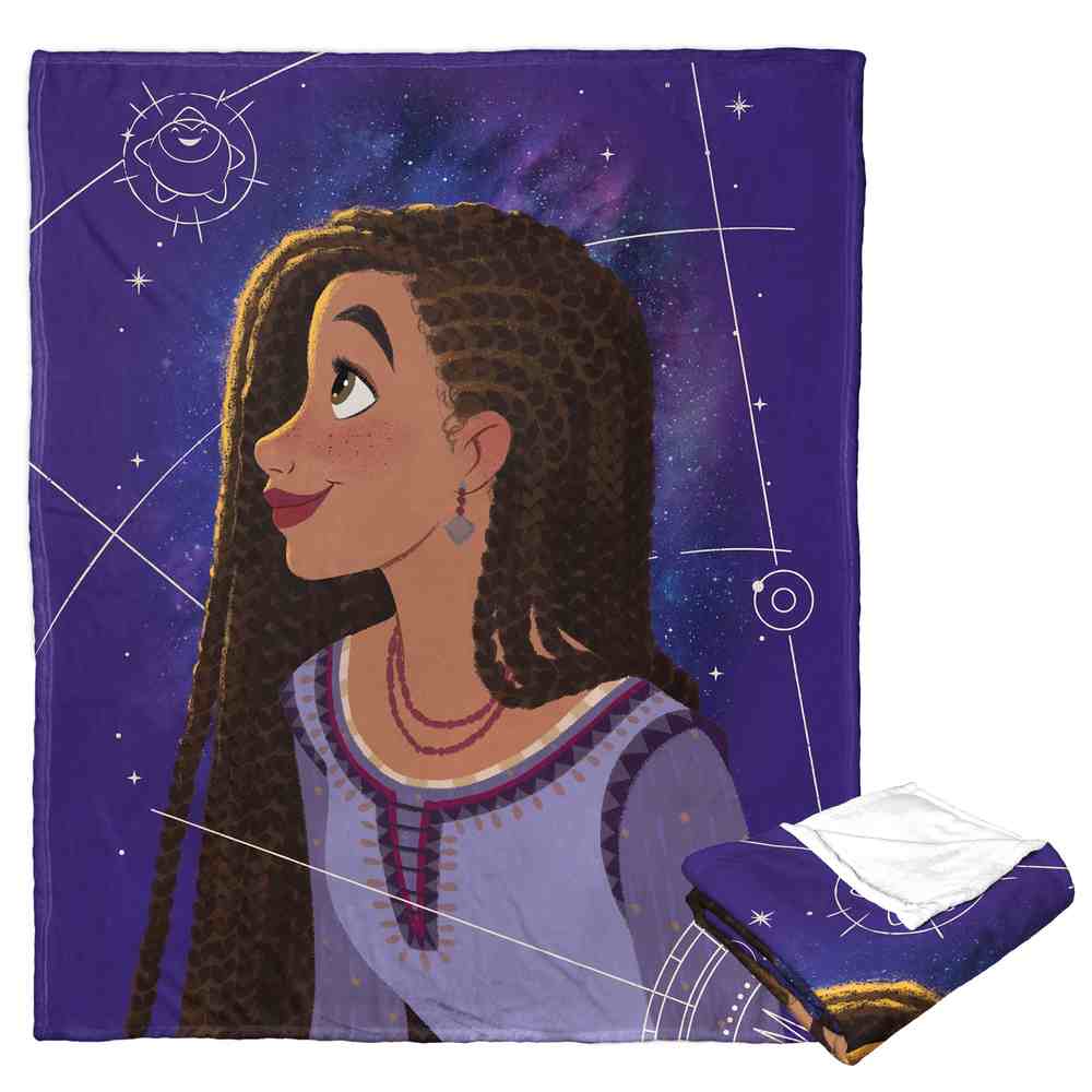 Disney Wish Celestial Asha Silk Touch Throw Blanket 50x60 Inches