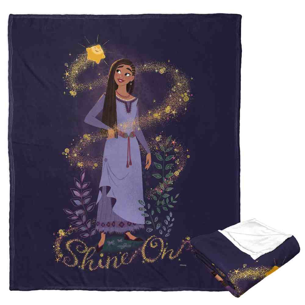 Disney Wish Shining Star Silk Touch Throw Blanket 50x60 Inches