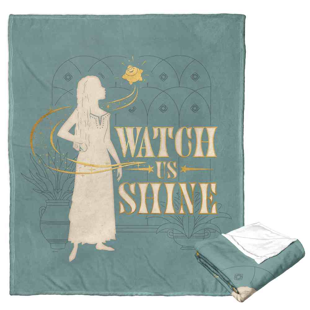 Disney Wish Watch Us Shine Silk Touch Throw Blanket 50x60 Inches