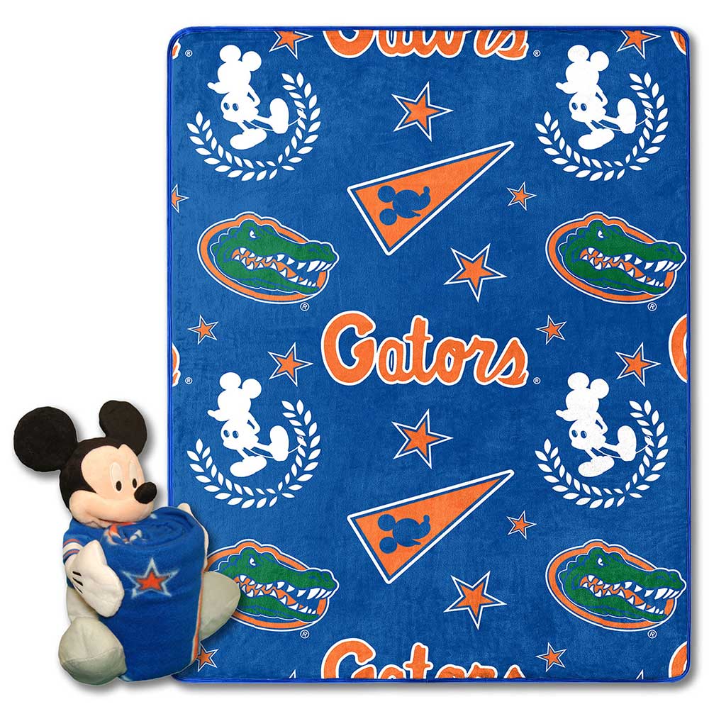 NCAA Florida Gators Pennant Mickey Hugger Pillow & Silk Touch Throw Set