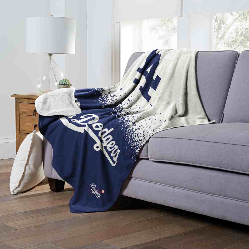 MLB Los Angeles Dodgers City Connect Silk Touch Sherpa Throw Blanket 50x60 Inches