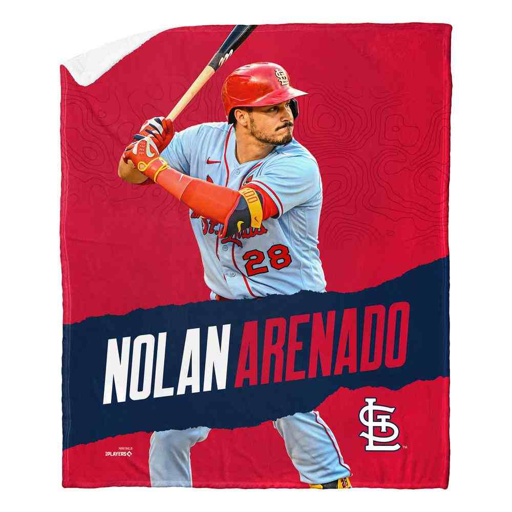 MLB St. Louis Cardinals Nolan Arenado Silk Touch Sherpa Throw Blanket 50x60 Inches