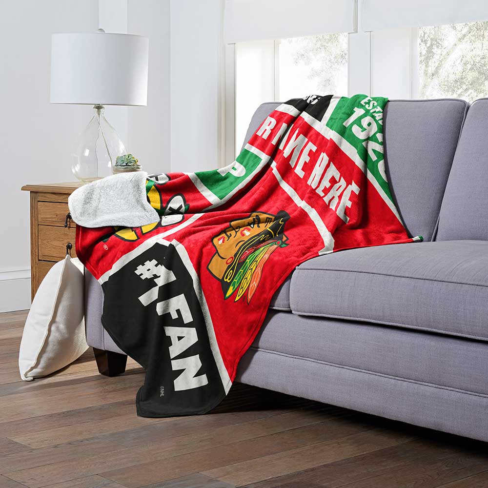 Blackhawks throw blanket sale