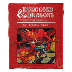 Hasbro Dungeons and Dragons Fantasy Game Silk Touch Throw Blanket 50x60 Inches