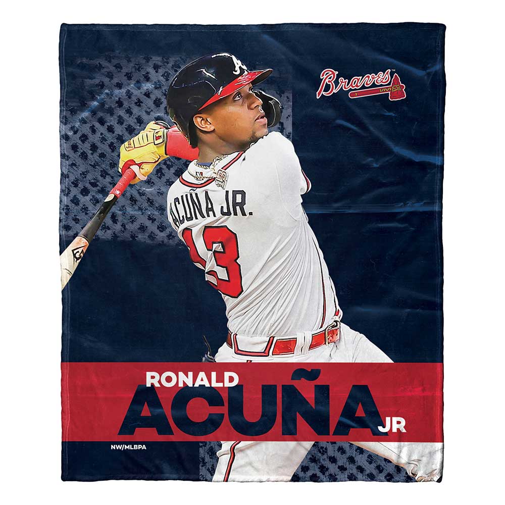 MLB Atlanta Braves Ronald Acuma Jr. Silk Touch Throw Blanket 50x60 Inches