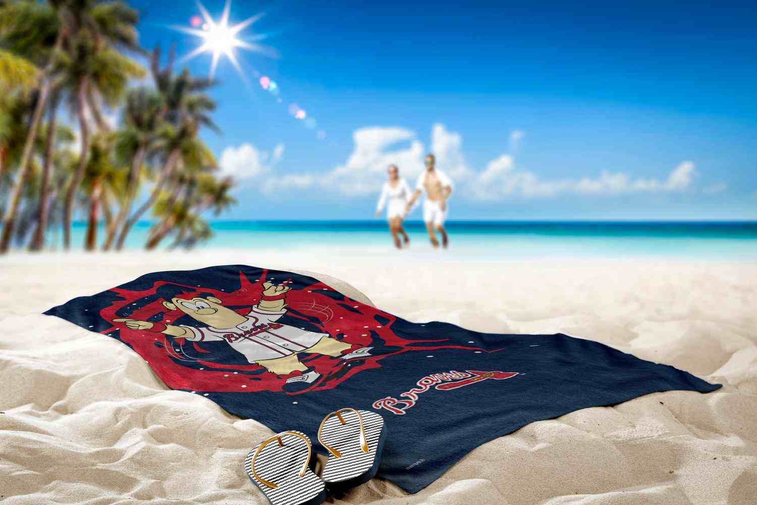 MLB Atlanta Braves Mascot Beach Towel 30x60 Inches