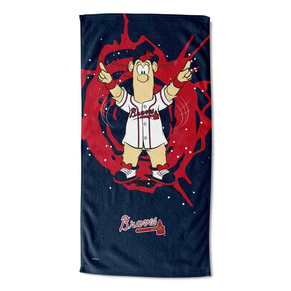 MLB Atlanta Braves Mascot Beach Towel 30x60 Inches