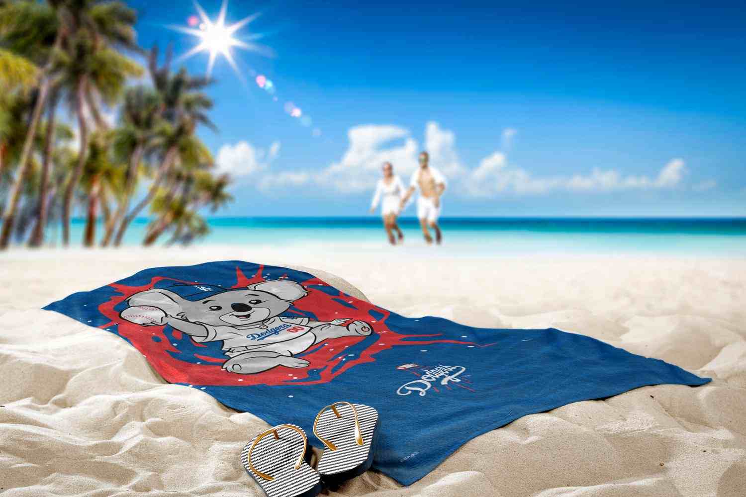 MLB Los Angeles Dodgers Mascot Beach Towel 30x60 Inches