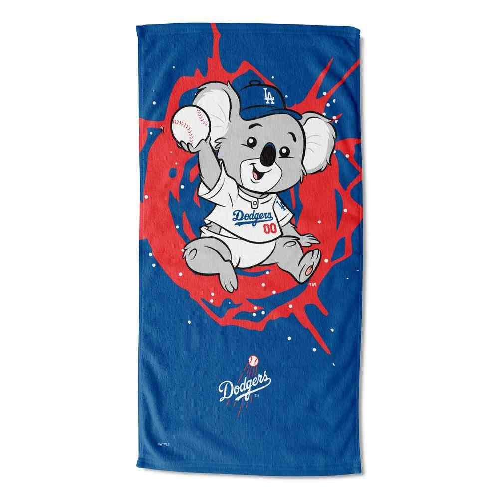 MLB Los Angeles Dodgers Mascot Beach Towel 30x60 Inches