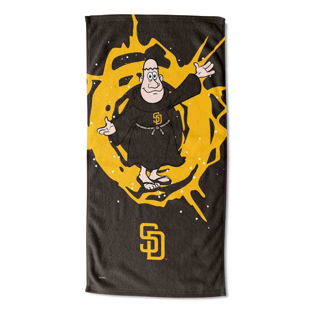 MLB San Diego Padres Mascot Beach Towel 30x60 Inches