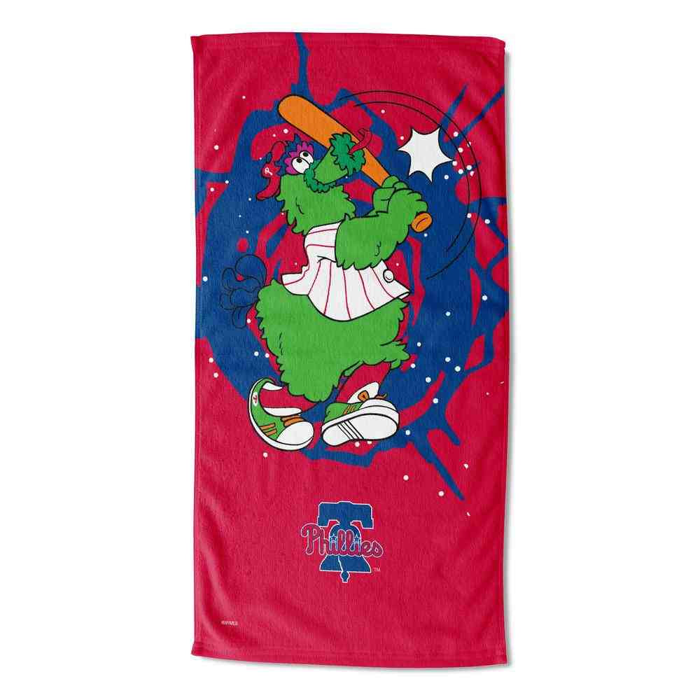 MLB Philadelphia Phillies Mascot Beach Towel 30x60 Inches