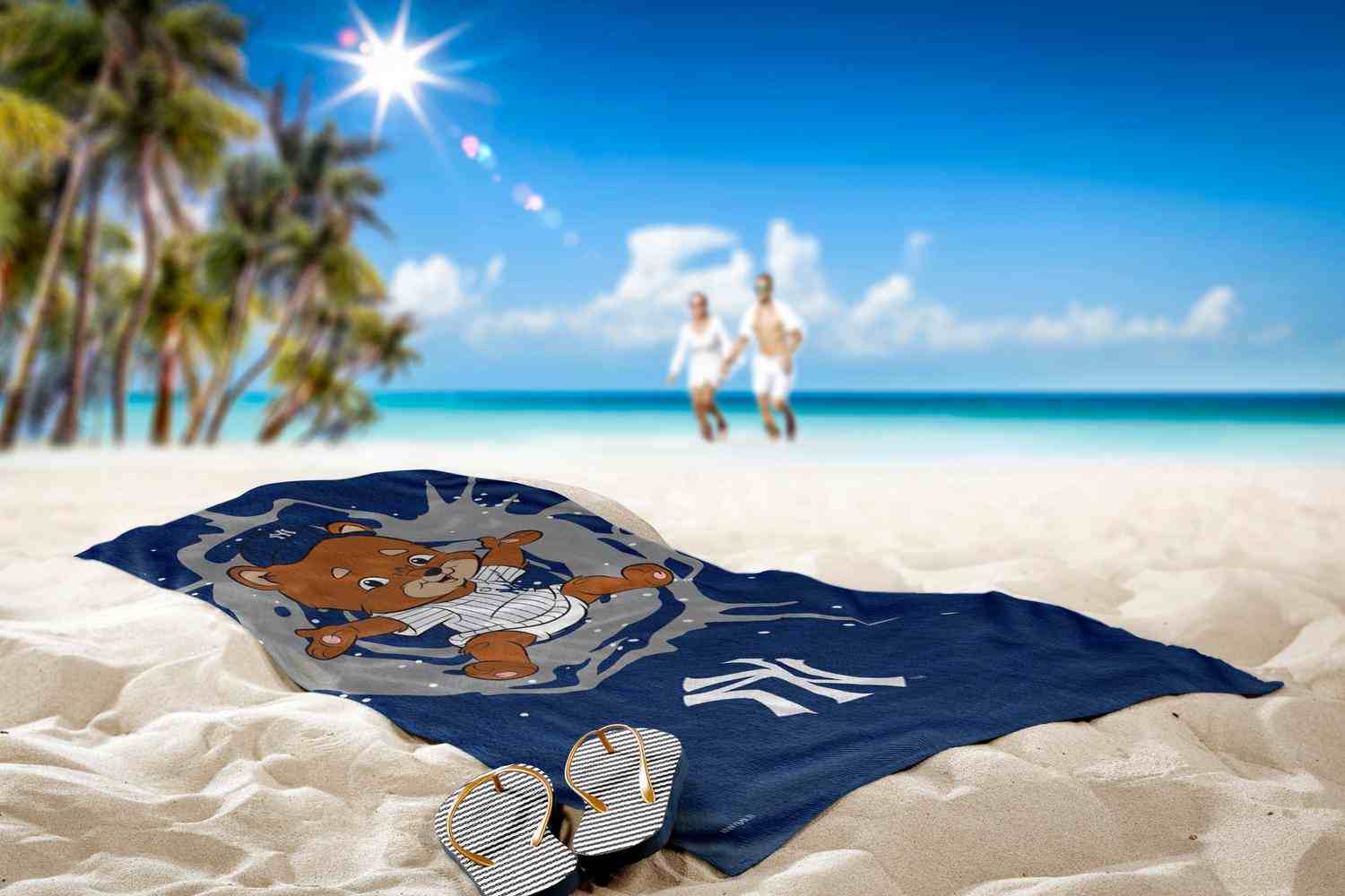 MLB New York Yankees Mascot Beach Towel 30x60 Inches