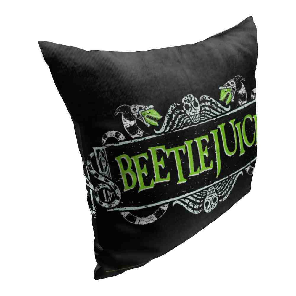 Warner Bros. Beetlejuice Title Throw Pillow 18x18 Inches