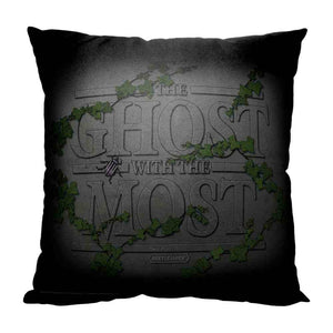 Warner Bros. Beetlejuice Ghostly Gravestone Throw Pillow 18x18 Inches