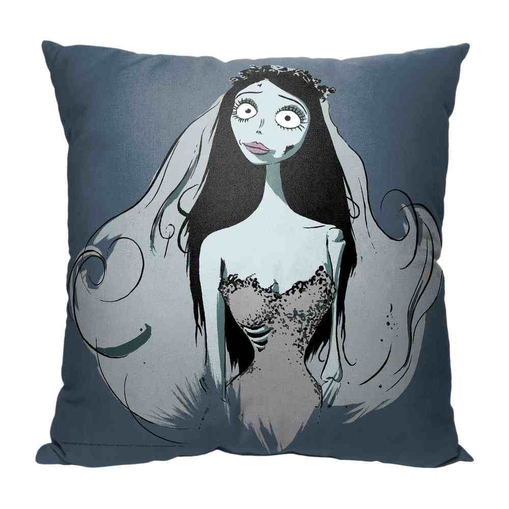 Warner Bros. Corpse Bride Zombie Bride Throw Pillow 18x18 Inches