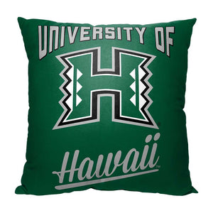 NCAA Hawaii Warriors Alumni Throw Pillow 18x18 Inches