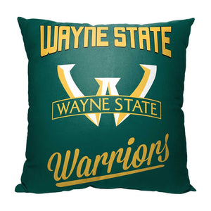 NCAA Wayne State Warriors Alumni Throw Pillow 18x18 Inches