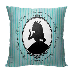 Disney Alice in Wonderland Always Curious Throw Pillow 18x18 Inches