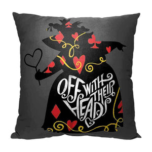 Disney Alice in Wonderland Queen Of Hearts Throw Pillow 18x18 Inches