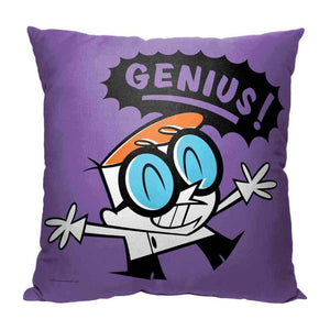 Cartoon Network Dexter's Laboratory Boy Genius Throw Pillow 18x18 Inches