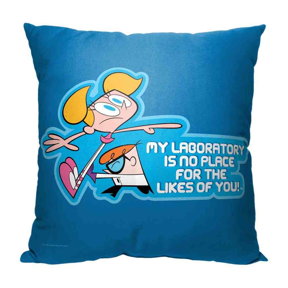 Cartoon Network Dexter's Laboratory Not Welcome Throw Pillow 18x18 Inches