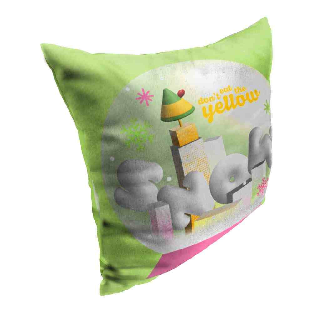 Warner Bros. Elf Don't Eat The Yellow Snow Throw Pillow 18x18 Inches