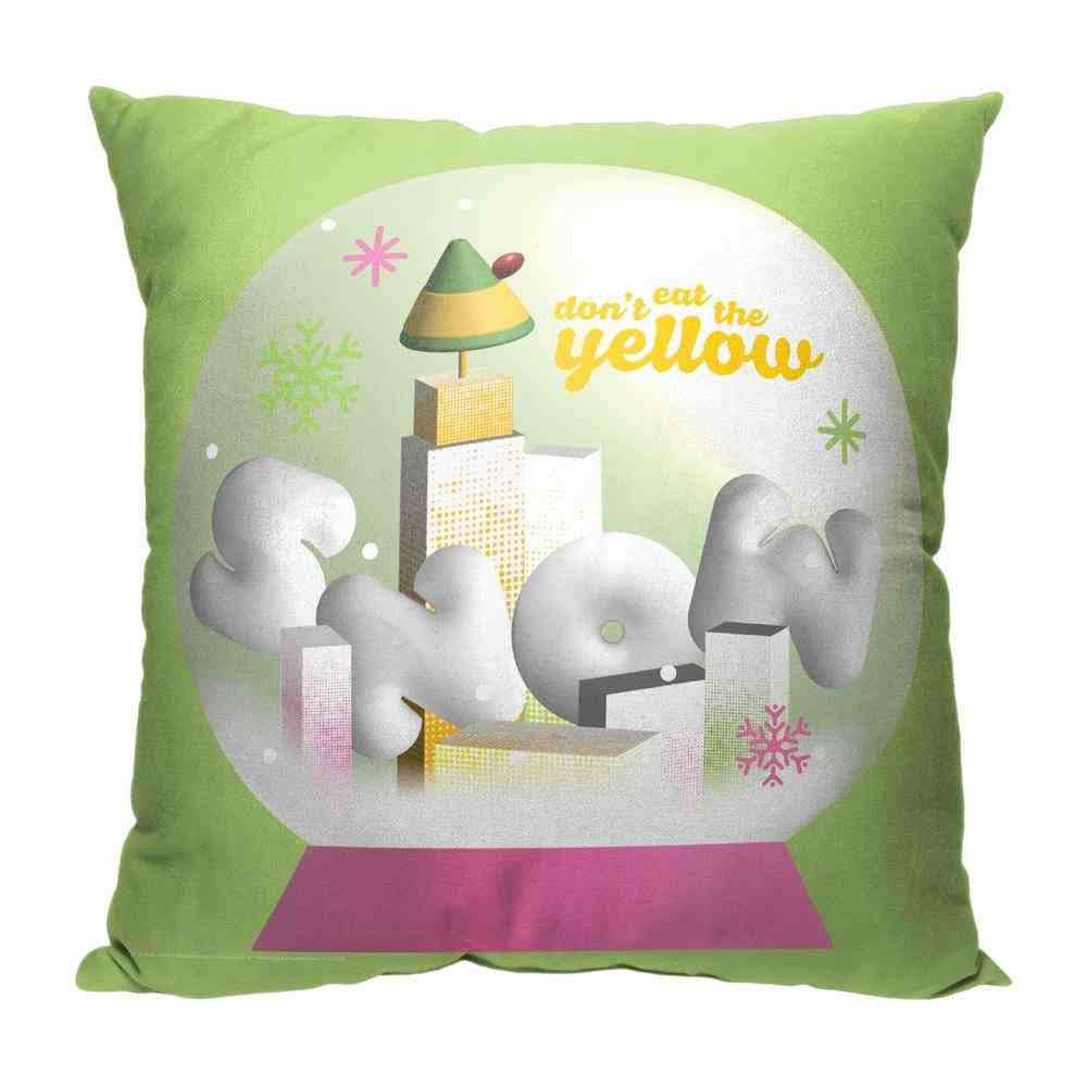 Warner Bros. Elf Don't Eat The Yellow Snow Throw Pillow 18x18 Inches