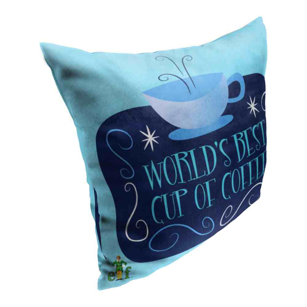 Warner Bros. Elf World's Best Coffee Throw Pillow 18x18 Inches