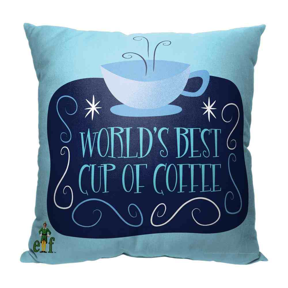 Warner Bros. Elf World's Best Coffee Throw Pillow 18x18 Inches