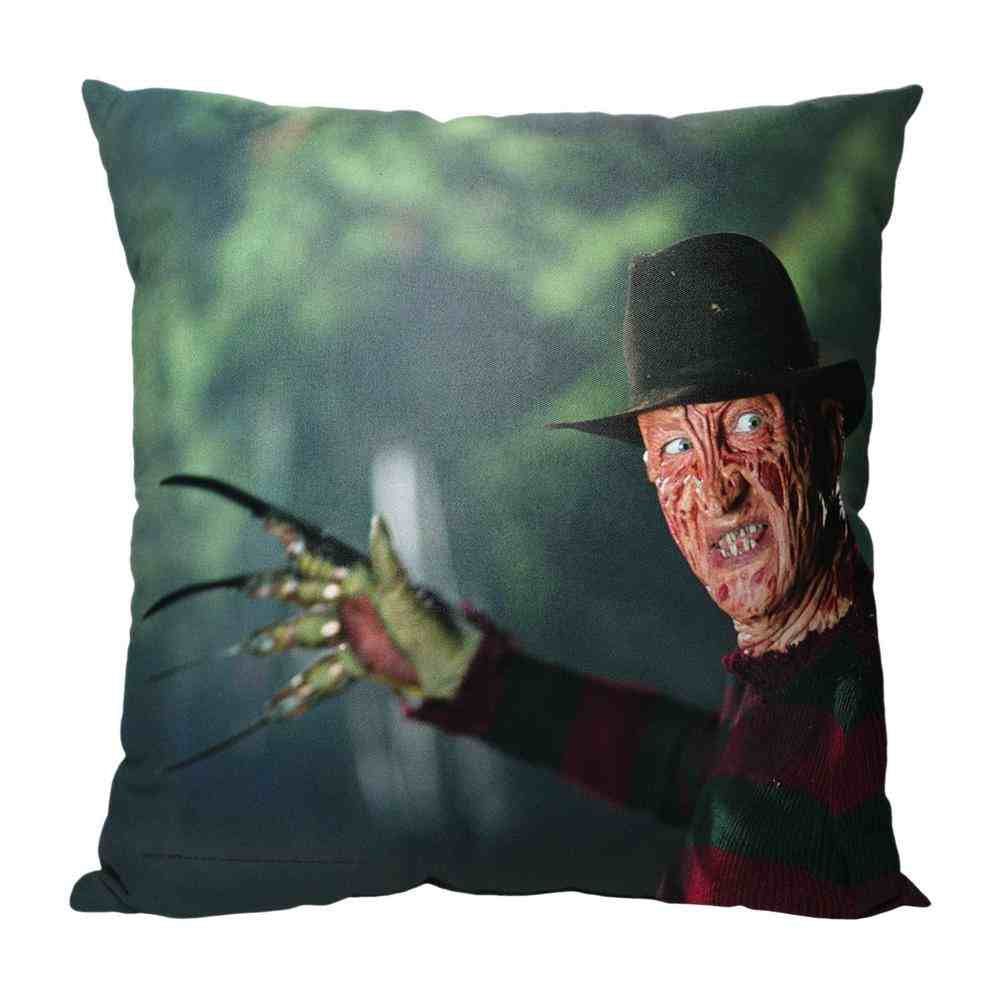 Warner Bros. Freddy vs Jason Watch Out For The Claw Throw Pillow 18x18 Inches