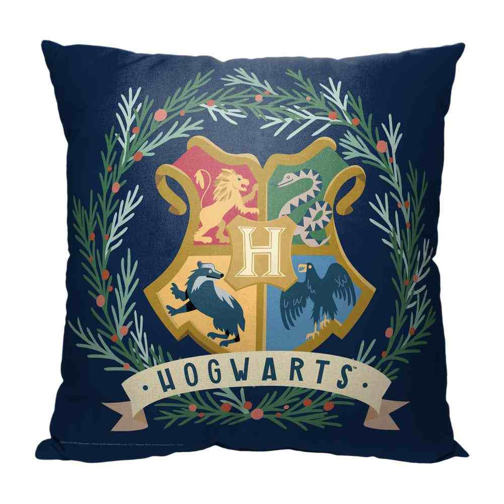 Warner Bros. Harry Potter Hogwarts Wreath Throw Pillow, 18 x 18 inches