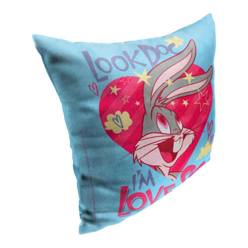 Warner Bros. Looney Tunes Love Sick Bugs Throw Pillow 18x18 Inches