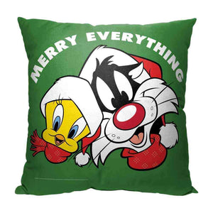 Warner Bros. Looney Tunes Merry Everything Throw Pillow 18x18 Inches