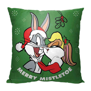 Warner Bros. Looney Tunes Merry Mistletoe Throw Pillow 18x18 Inches