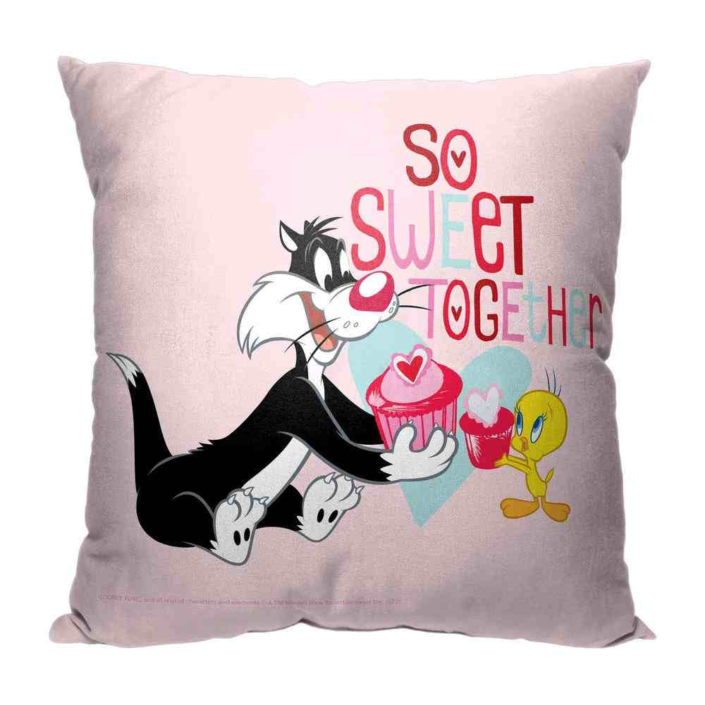 Warner Bros. Looney Tunes So Sweet Together Throw Pillow 18x18 Inches