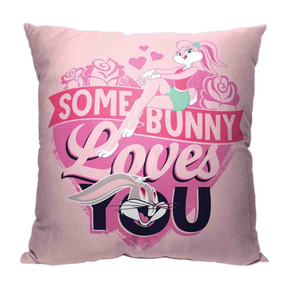 Warner Bros. Looney Tunes Some Bunny Loves You Throw Pillow 18x18 Inches